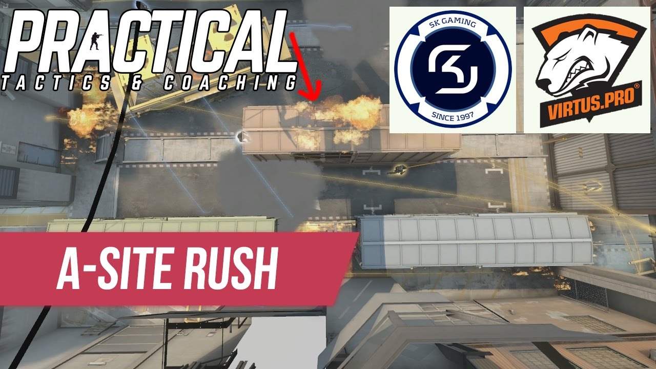 CS:GO Tactic -- SK vs VP -- de_train A-site Rush @ DreamHack Las Vegas 2017