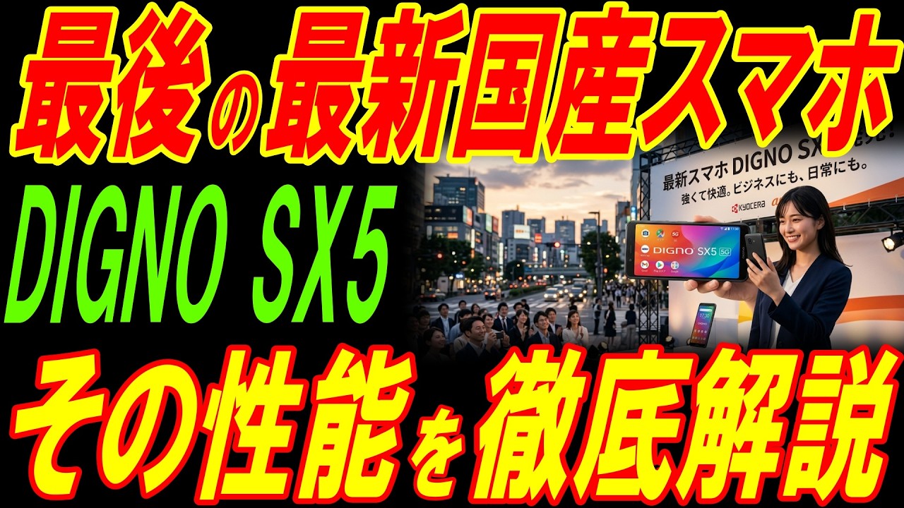 【国産スマホ】愛で買う最新スマホDIGNO SX5！その性能を徹底解説！