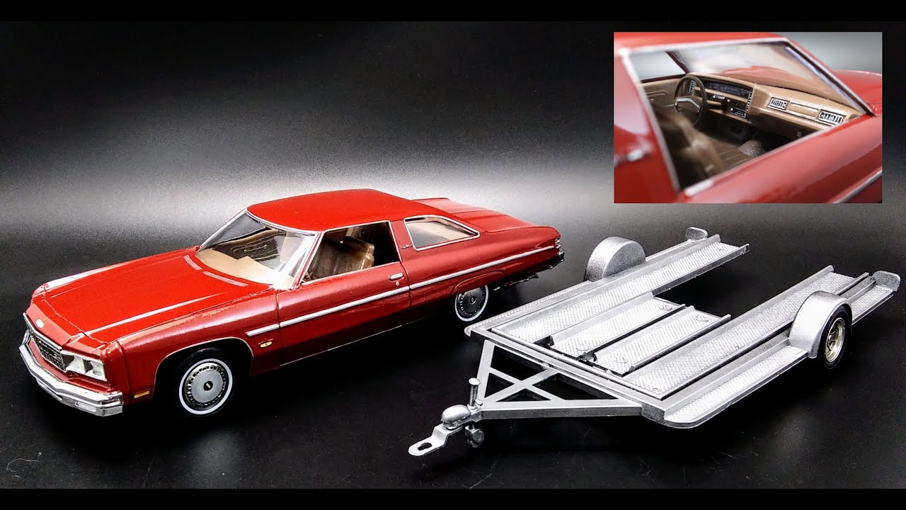 1976 Chevy Caprice w/ Trailer 3n1 1/25 Scale Model Kit Build How To Glass Interior Engine Dashboard