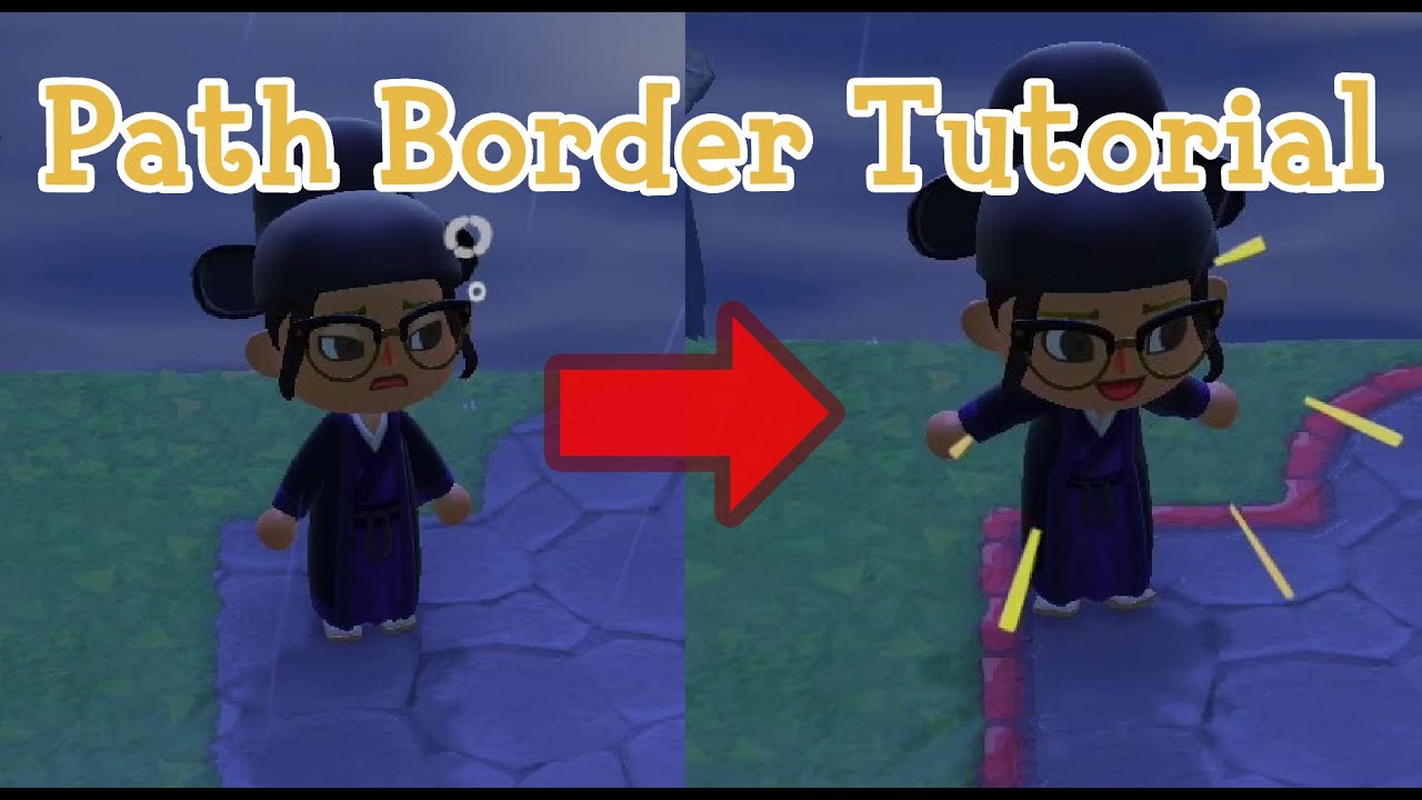 How to make Path Borders in Animal Crossing: New Horizons!