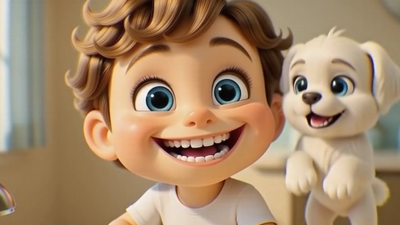 🎵Brush Your Teeth Nursery Rhymes 3D Animation for Kids Song Dance