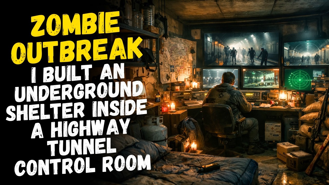 ZOMBIE OUTBREAK: I Built an Underground Shelter Inside a Highway Tunnel Control Room to Survive