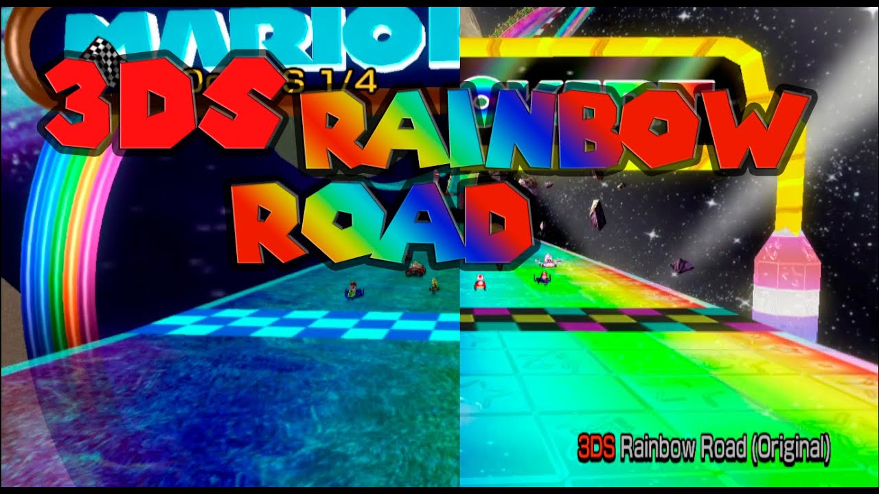 NEW 3DS Rainbow Road Mario Kart 7 and 8 versions release!