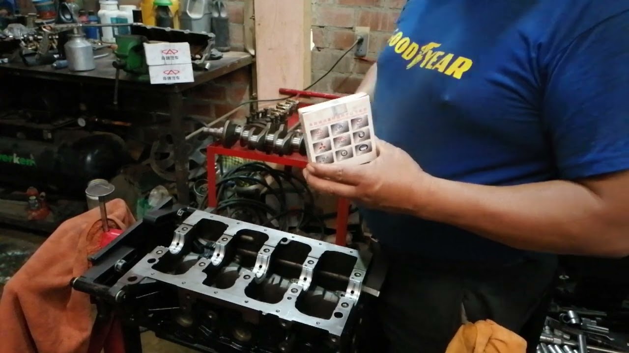 Reparación de motor Chery S22L rotura de pistón por objetos extraños