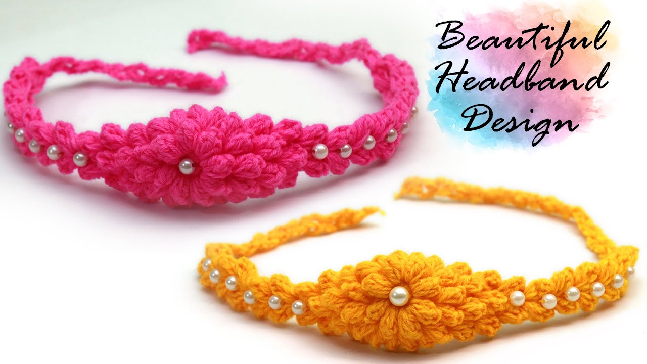 Crochet new design puff flower headband | DIY crochet headband for baby |  Easy Crochet Headband