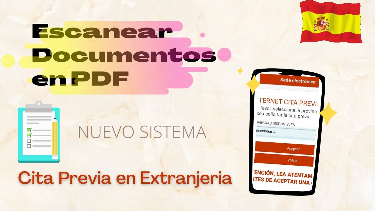 🌟Cómo Escanear Documentos En PDF Para El Correo De La Cita De Extranjeria, Madrid, España
