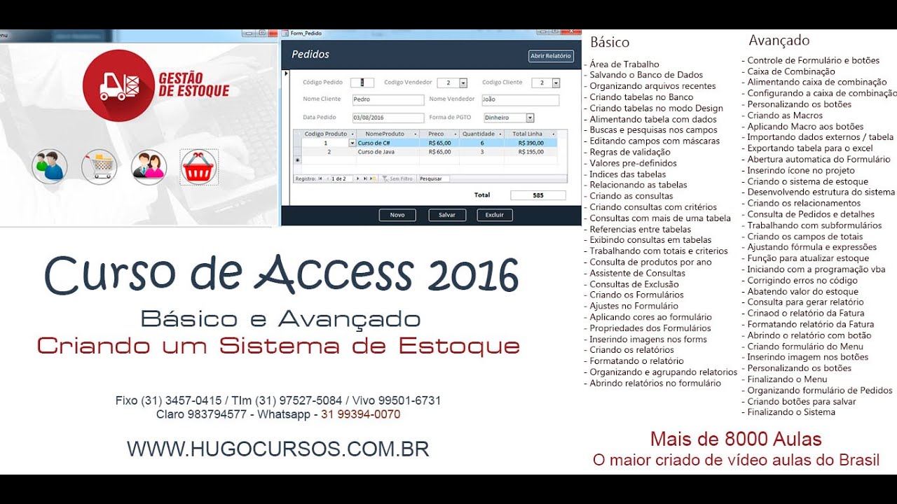 Curso de Access 2016 - Aula 20 - Trabalhando com totais e crit&eacute;rios