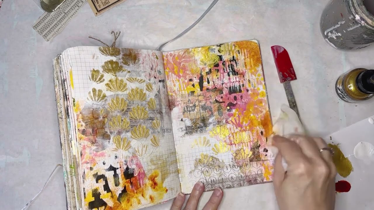 Using Stencils in your Journal—Journal with me full process video