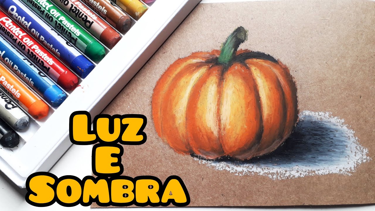 Desenho com GIZ PASTEL OLEOSO PENTEL – estudo de luz e sombra passo a passo - Como usar | Dicas #2