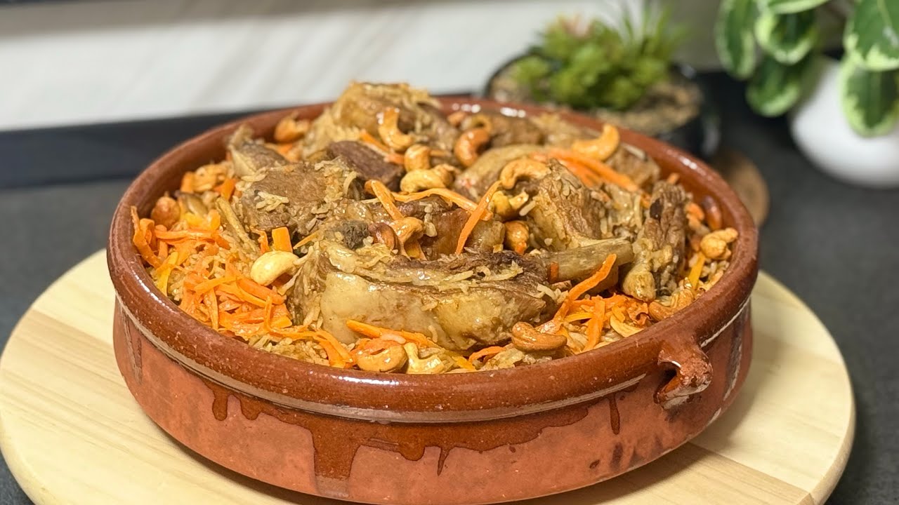 أسرع وألذ بخاري لحم بطنجرة وحدة 🔥