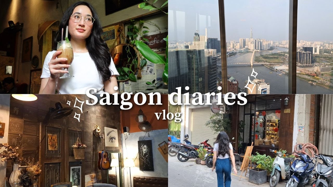 Saigon Vietnam Vlog Diaries | Café Hopping, Observation Sky Deck, Bakery, Phở and more