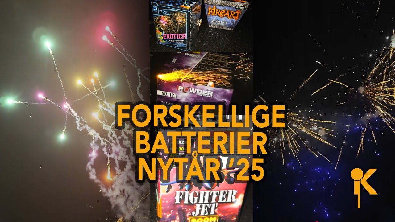 Lidt forskellige batterier nytårsaften 🎆