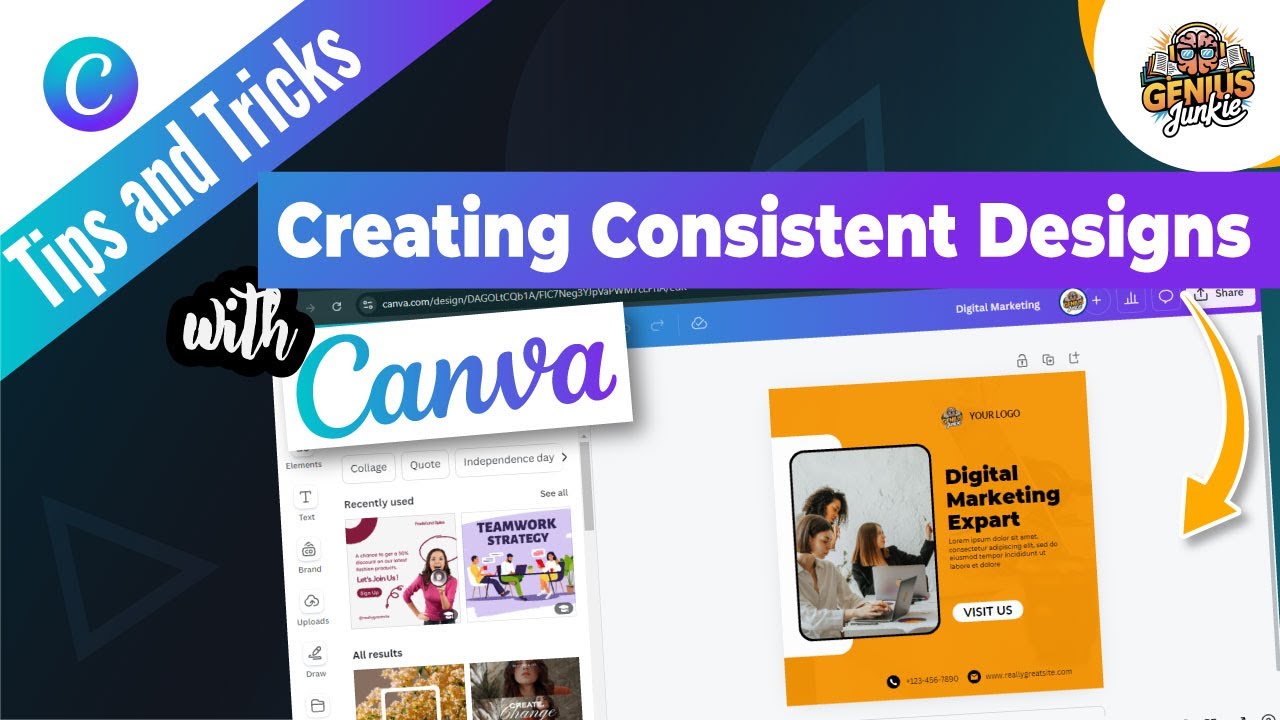 Easy Steps to Create Consistent Designs in Canva | Genius Junkie