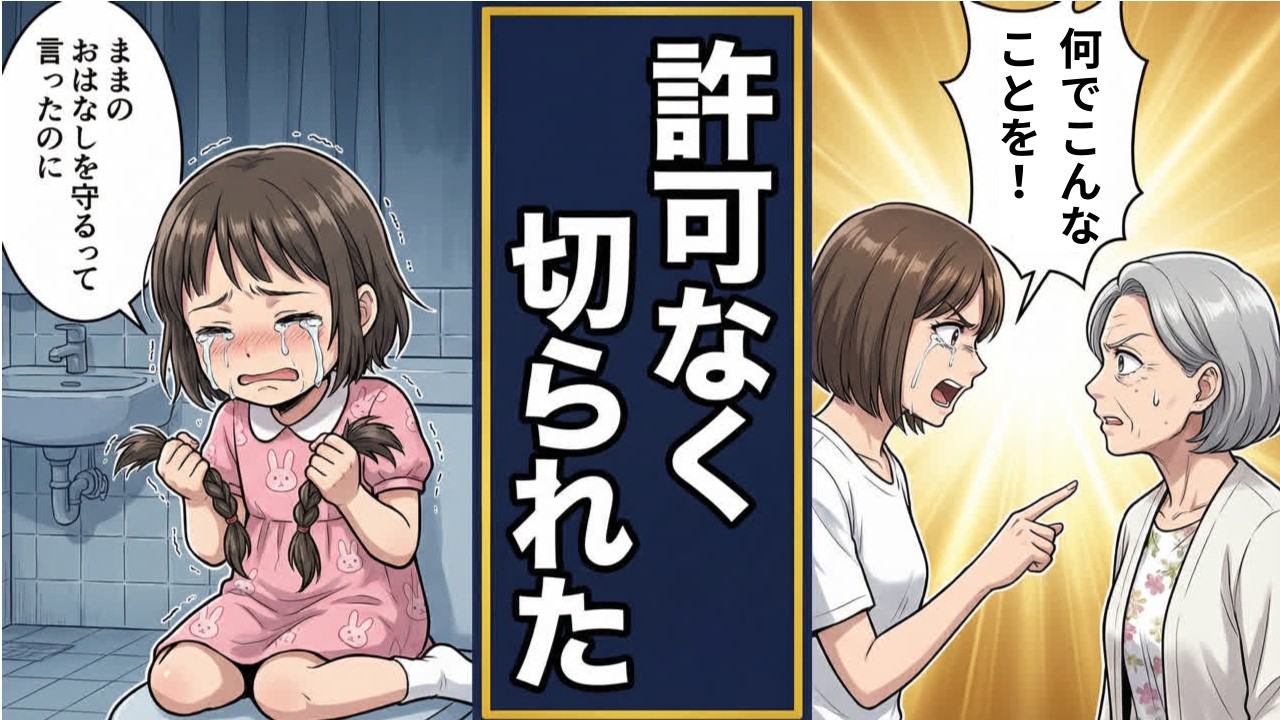 【漫画】「実用的よ」と孫の髪を勝手にカットする義母⇒警察沙汰になり、全てを失った末路【スカッと】