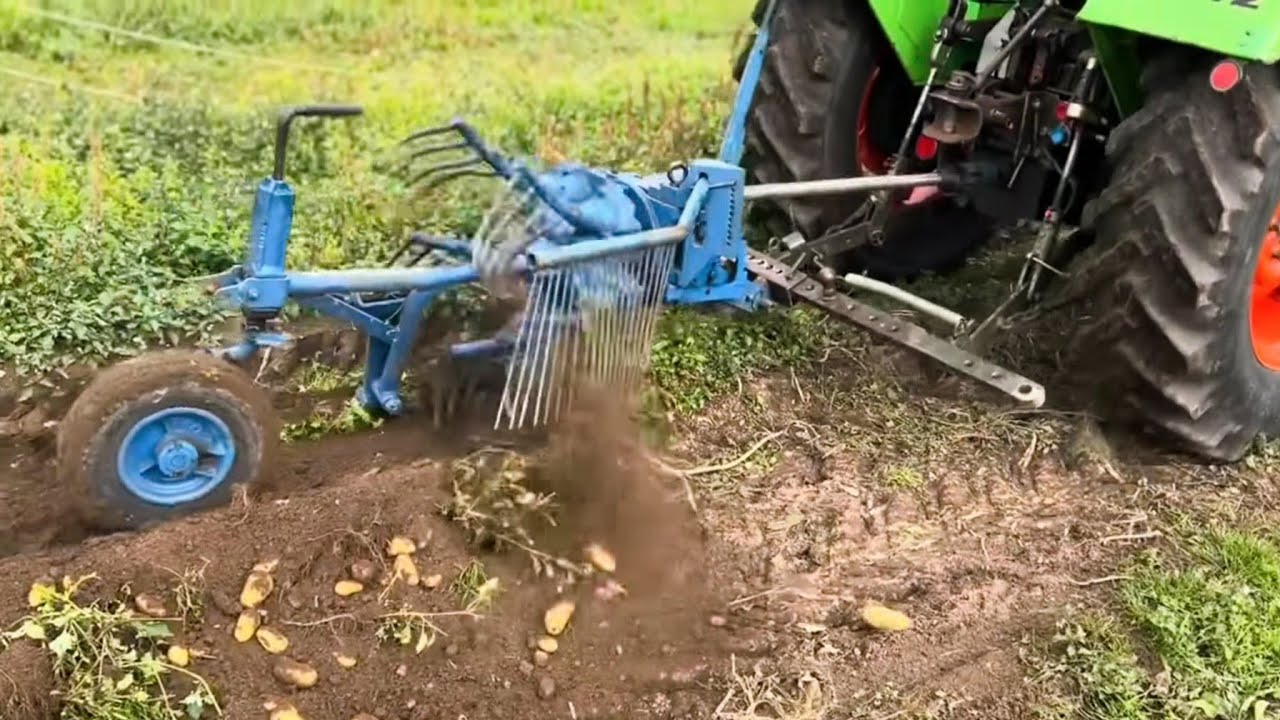 Potato diggers - rotary machines from different countries of the world, video selection