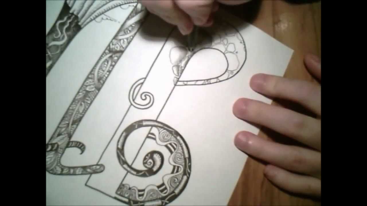 Illuminated M Ink Drawing - Part Two of Two