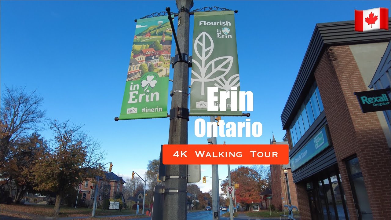 [4K]  Town of Erin Ontario Walking tour - Main Street | #202