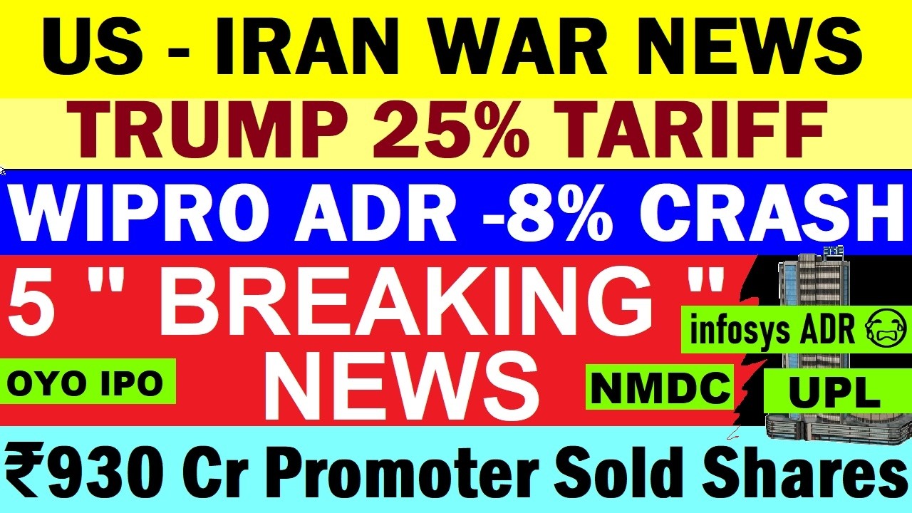 Trump 25% Tariff⚫ Wipro ADR 8% CRASH⚫ Stock Market Tomorrow⚫ OYO IPO⚫Gold Silver Bitcoin Crypto SMKC