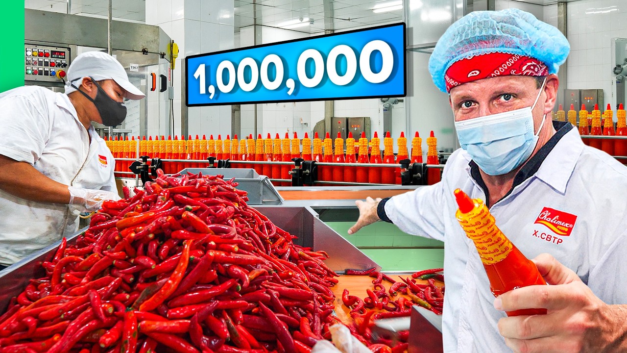 How CHILI SAUCE is Made!!!  One Million Bottles a Week!!