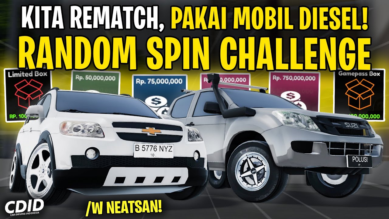 MEMBELI MOBIL DIESEL RANDOM UNTUK BALAPAN di CDID ! BOX SPIN CHALLENGE - Car Driving Indonesia V1.6
