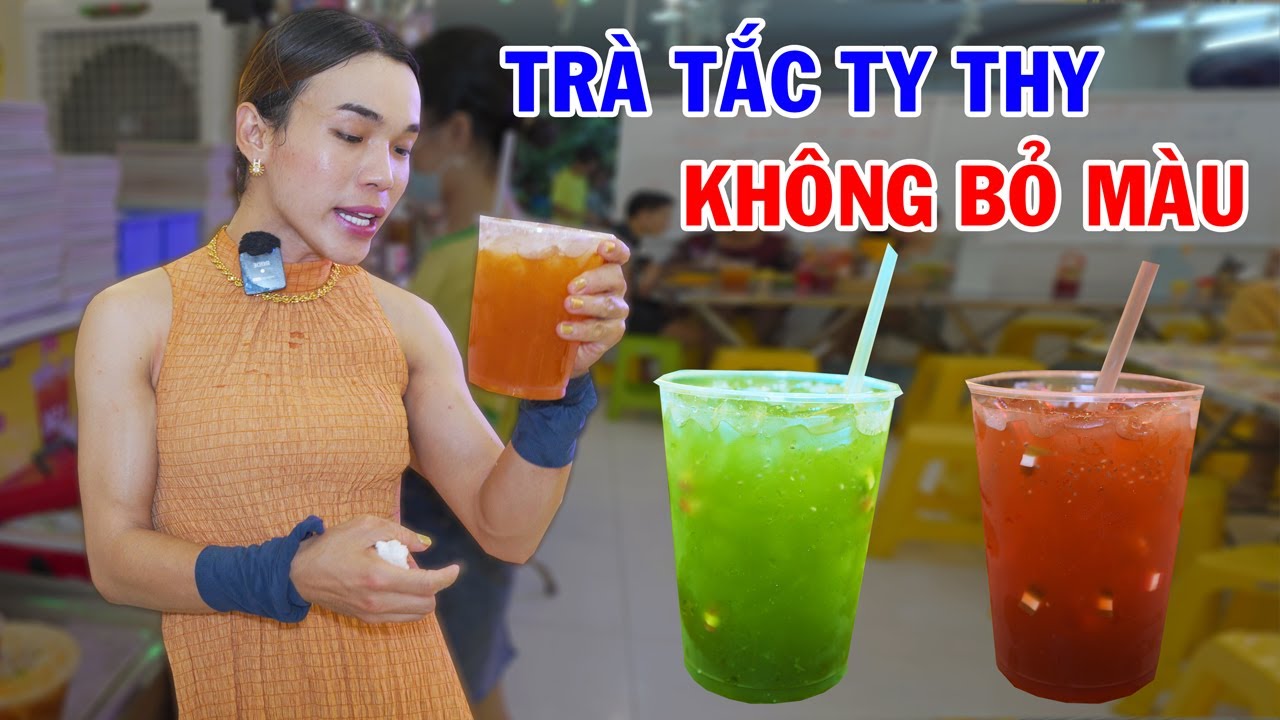 Ty Thy lên tiếng khi bị đồn TRÀ TẮC BỎ MÀU bán 1000 ly 1 ngày - Ty Thy Vlog Gỏi đu đủ