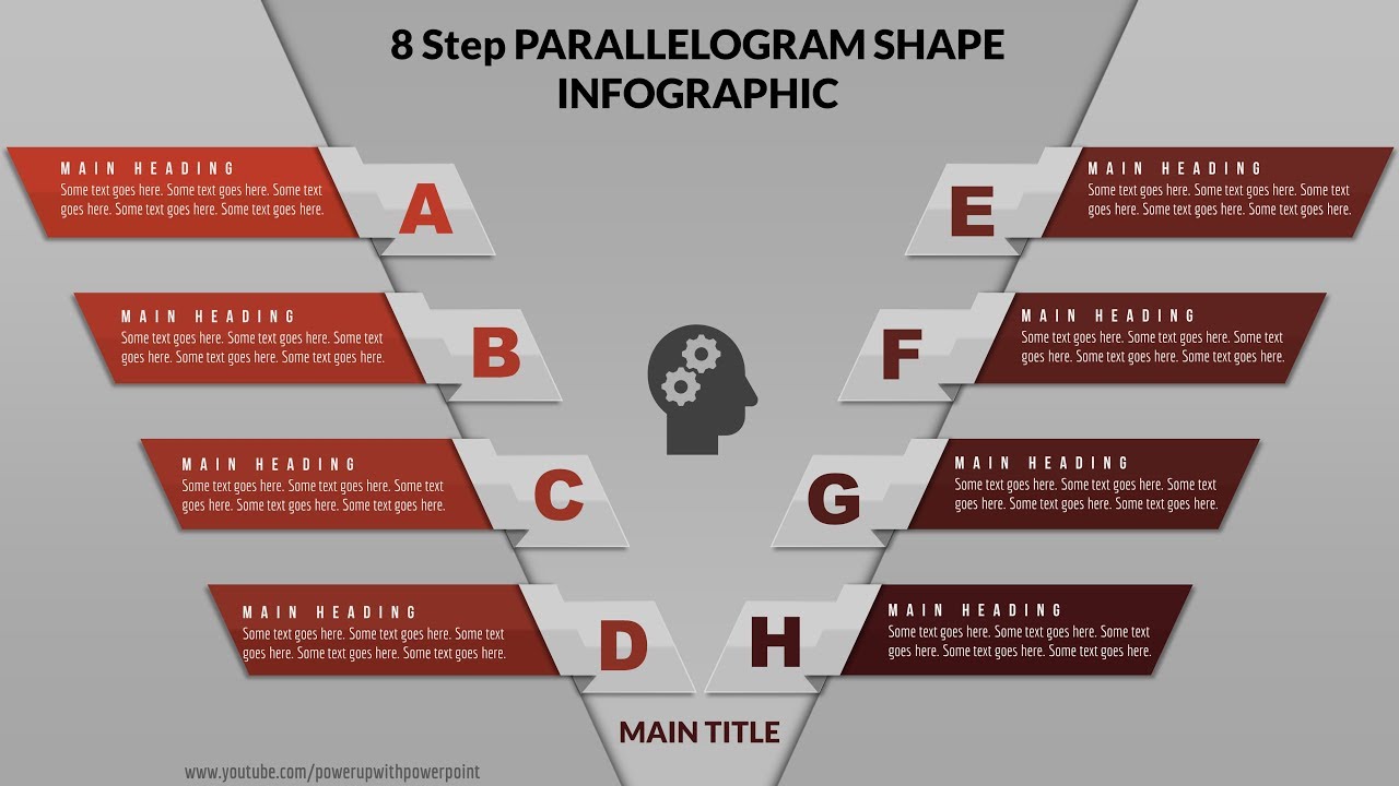 23.Create 8 Step PARALLELOGRAM Infographic|Powerpoint Infographics|Graphic Design|Free Template