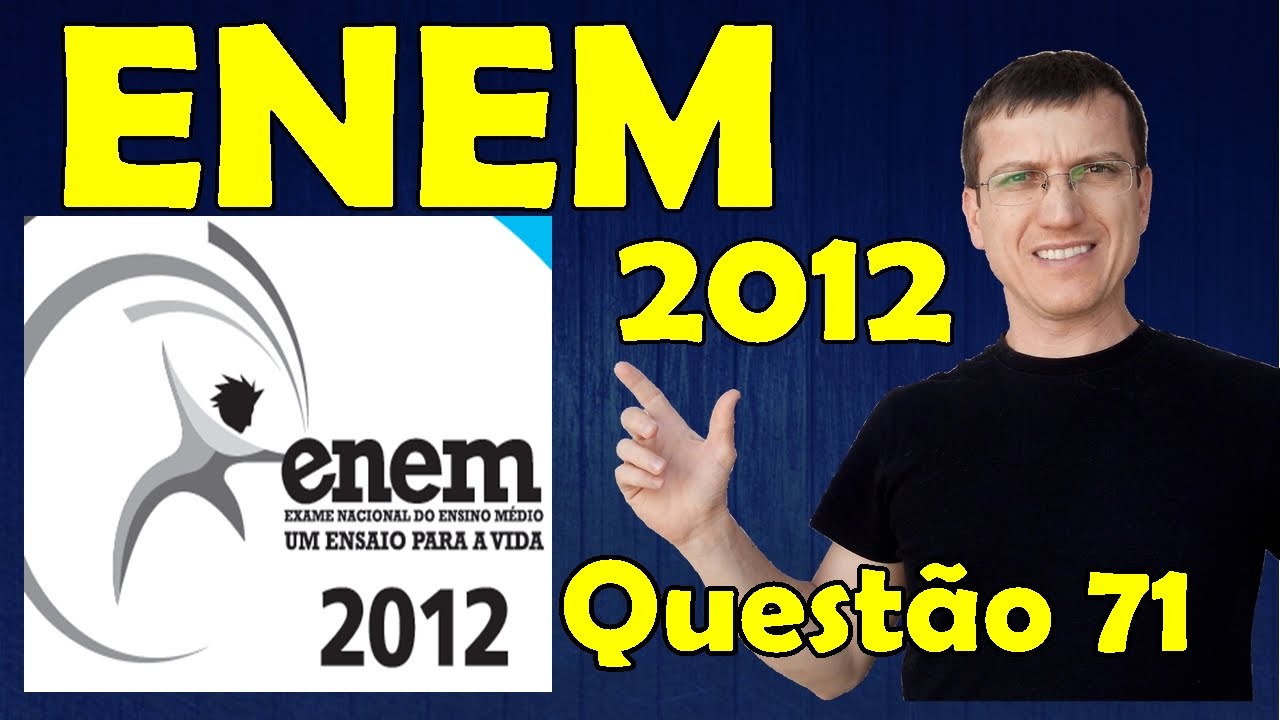 71 - ENEM 2012 - Física - Mecânica - Questão 71 resolvida (Caderno Azul) - Prof. Marcelo Boaro