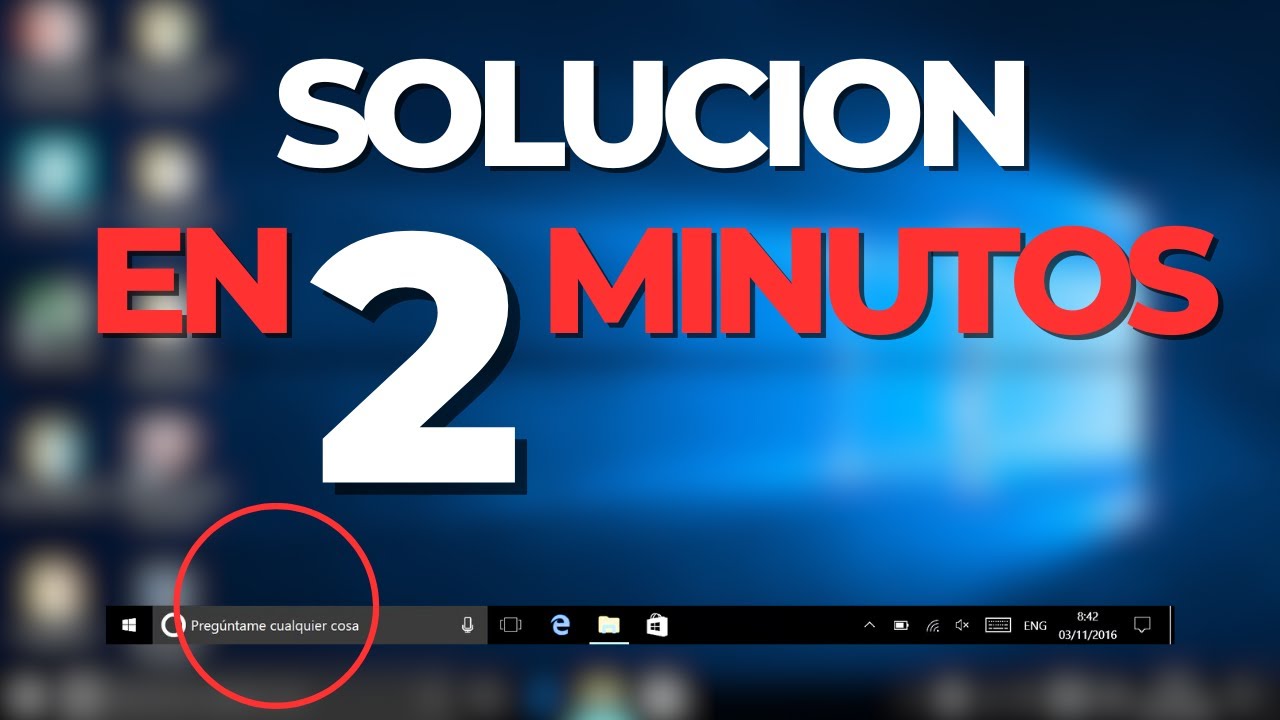 ✅La Barra de B&uacute;squeda NO FUNCIONA en Windows 10.