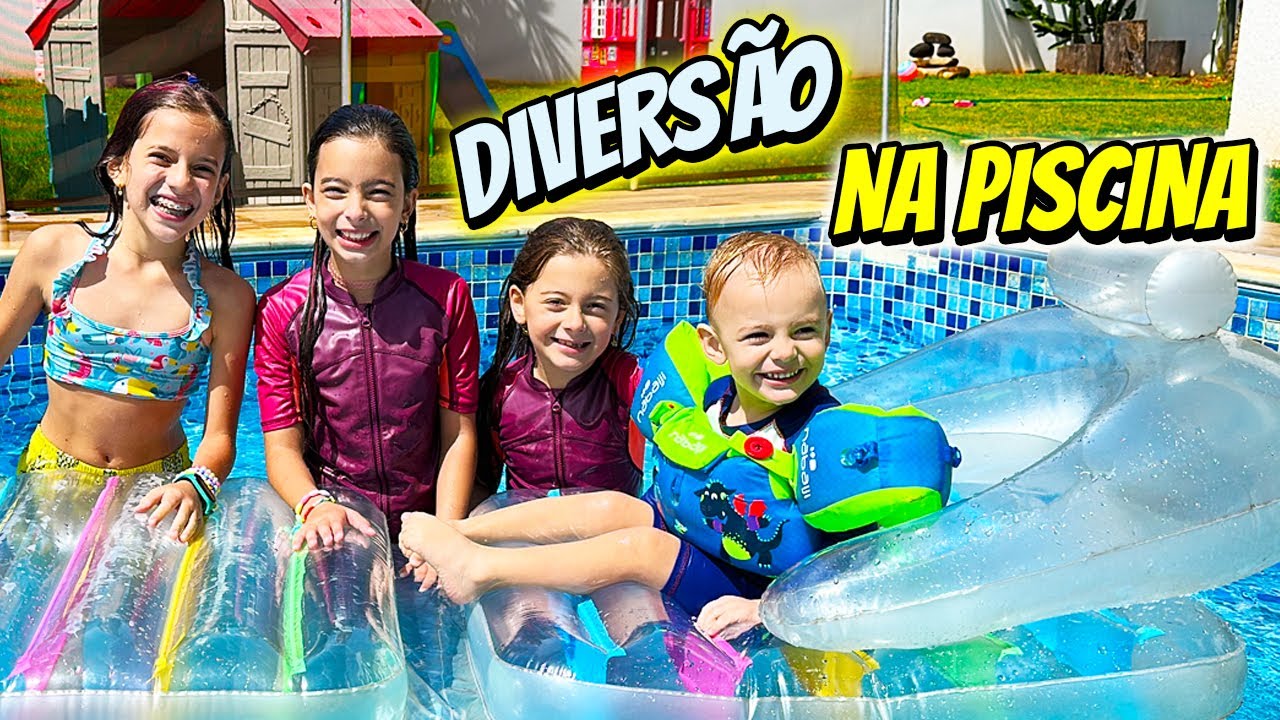 Diversão na PISCINA (Feat Jessica Sousa) | Jéssica Godar e Laurinha e Helena e Gabriel