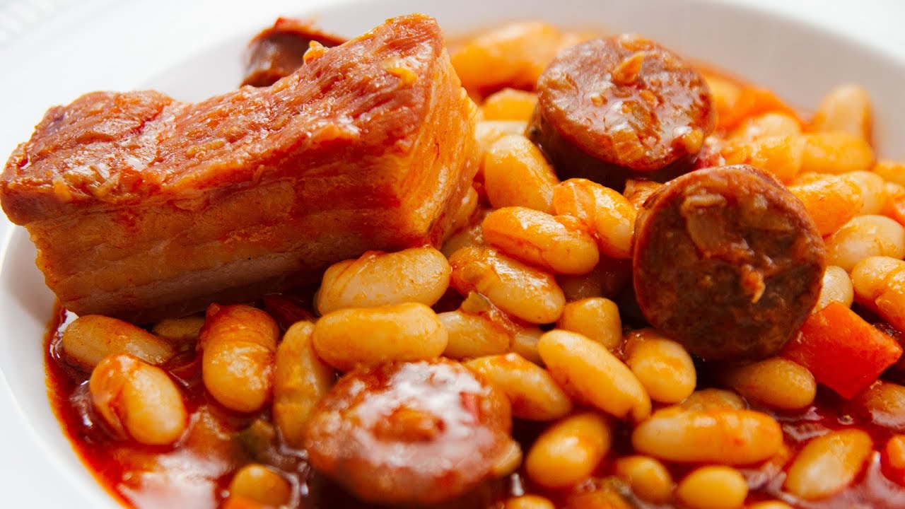 Como hacer ALUBIAS CON CHORIZO Y PANCETA. Que rico!!