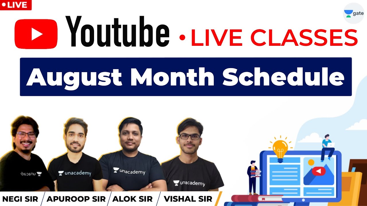 GATE/ESE 2021 Exam Live Classes | August Month Schedule | Live at 6 PM