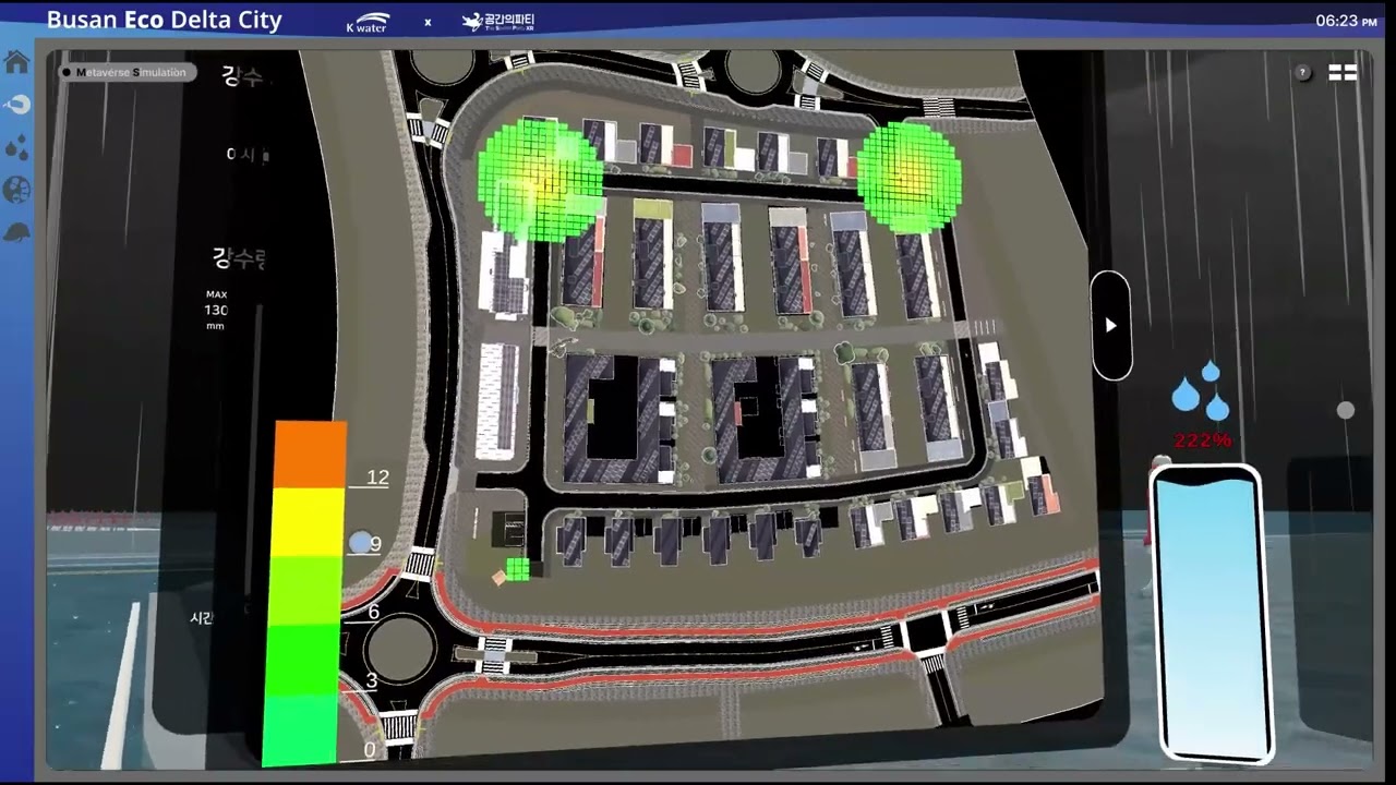 AI-Driven Flood and Algae Simulations Based on Weather Data in a Web-Based Metaverse