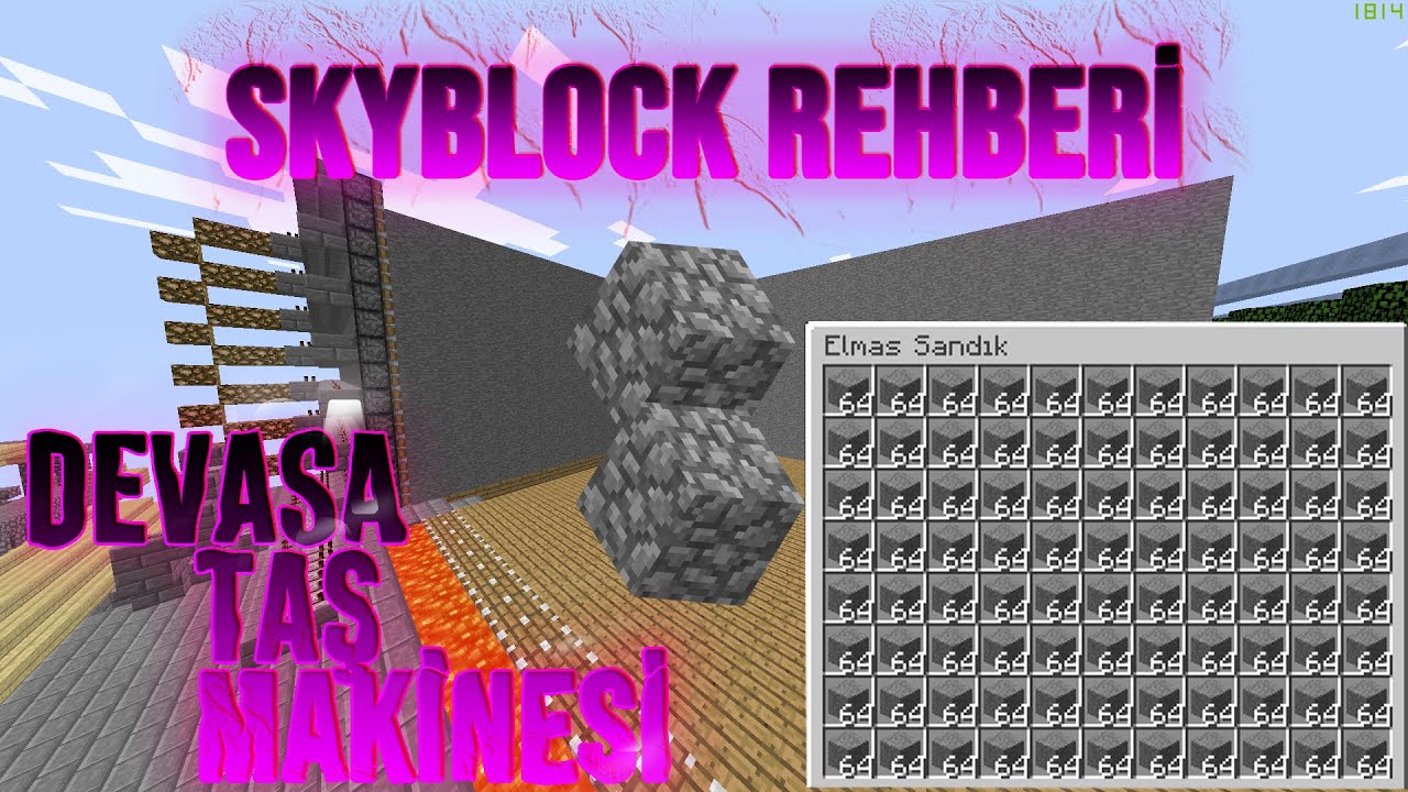 DEVASA TAŞ SİSTEMİ!! SONOYUNCU SKYBLOCK 0'DAN KASILMA REHBERİ