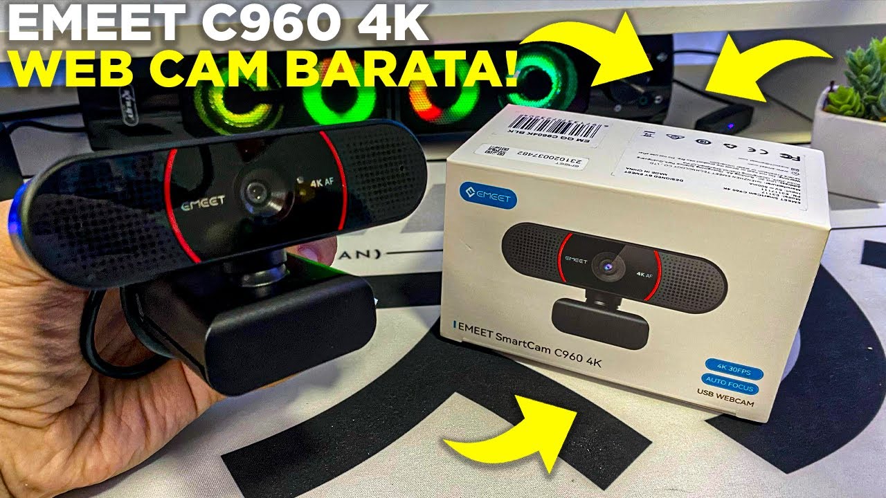 A MELHOR WEB CAM 4K BARATA NO BRASIL! EMEET C960 4K CUSTO-BENEFÍCIO!