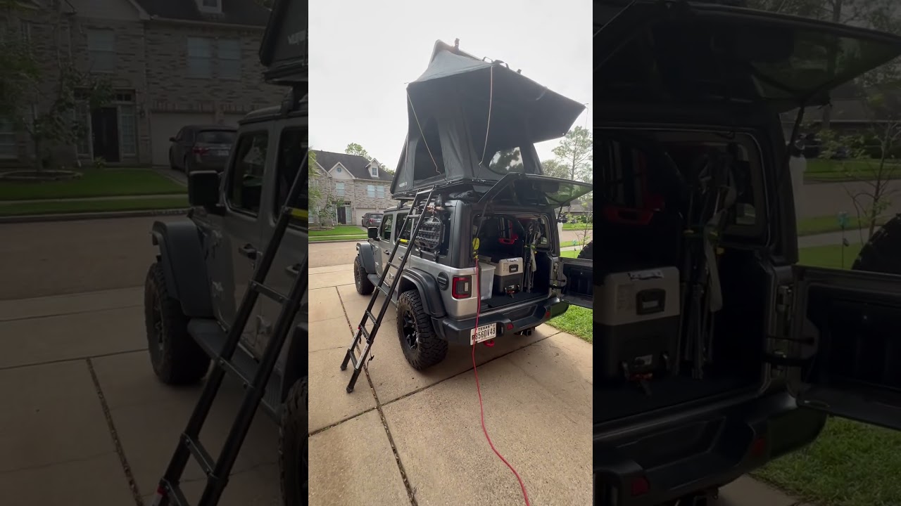 Installed my new $899 RTT; It&rsquo;s a Wildfinder Hardshell Rooftop Tent on my Jeep Wrangler JLU Rubicon