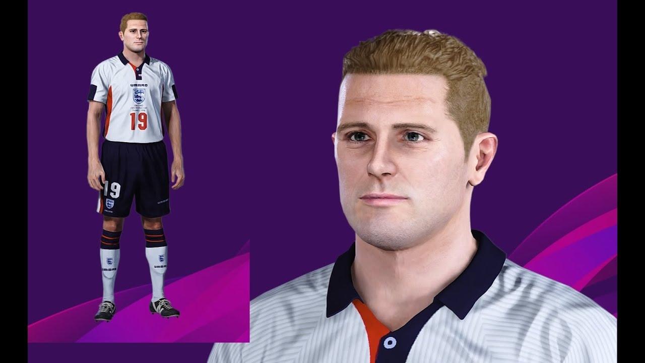 Paul Gascoigne PES 2021 and PES 2020 [PS4] face
