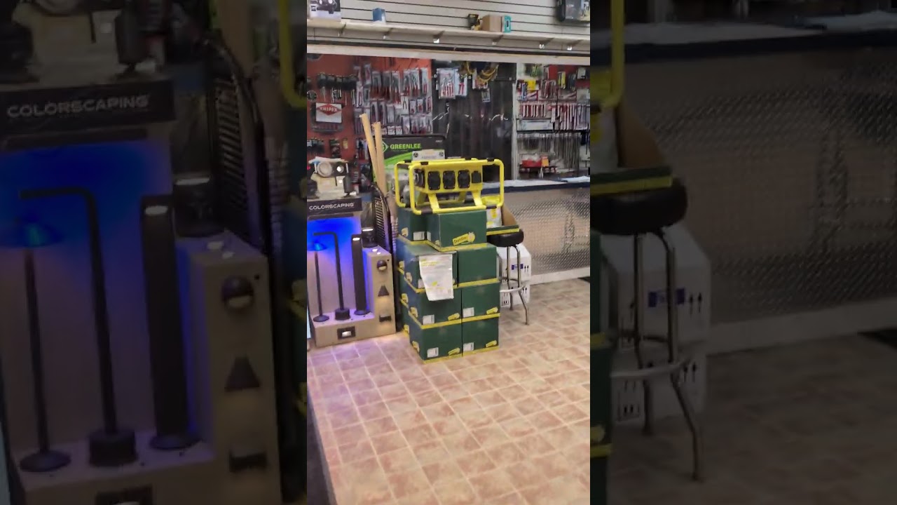 Loading up and picking up materials at the electrical supply store 