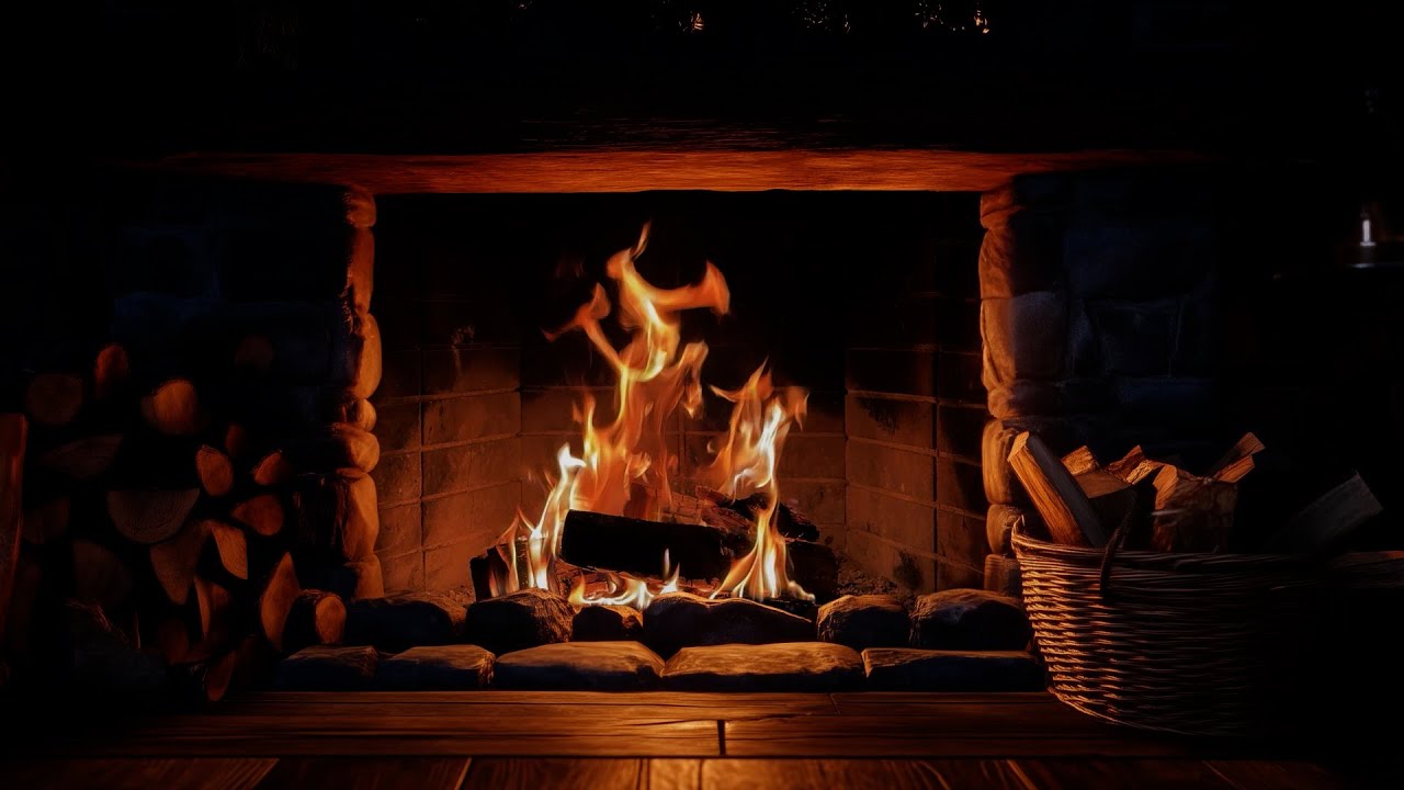 🔥 Cozy fireplace (12 HOURS). ASMR fireplace for sleep, relaxation, meditation