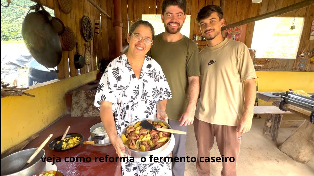 DOMINGO NA ROÇA: ALMOÇO NO FOGÃO A LENHA COM A FAMÍLIA MINEIRO CAPIXABA.