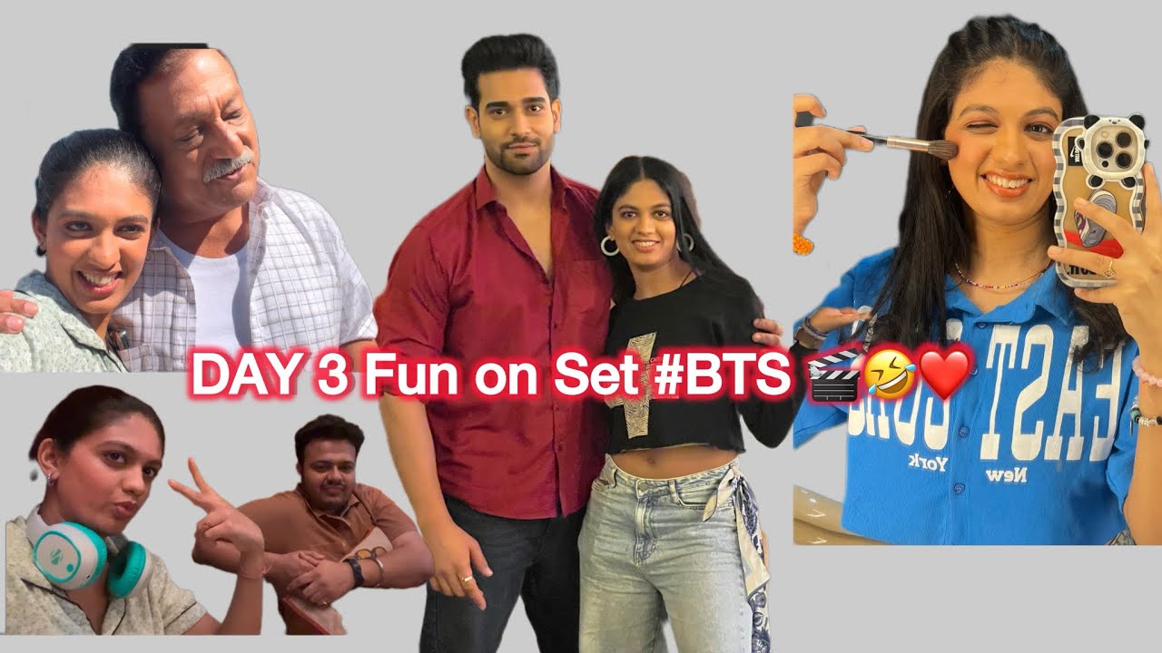 Day 3 Fun on Sets of Saas Bahu Aur Swaad 🎬🤩🤣❤️ #bts #shreyavlogs #shoots #balajitelefilms 