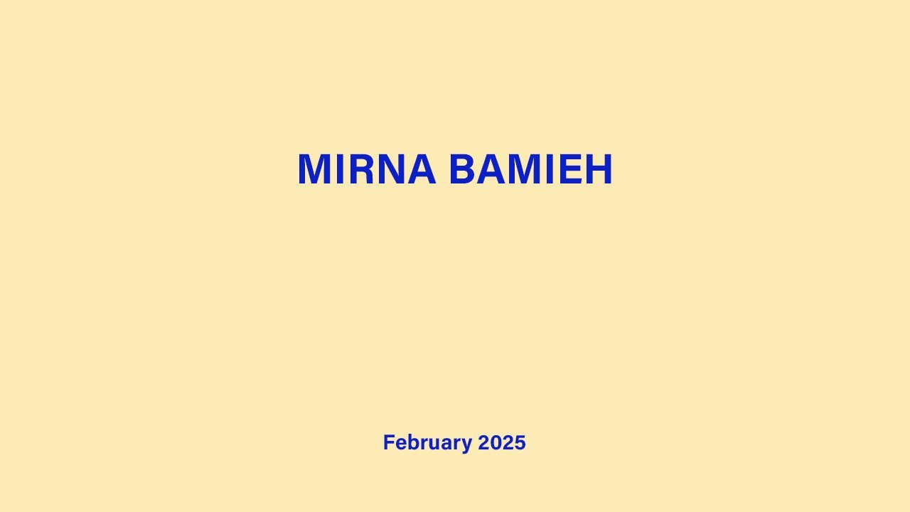 Mirna Bamieh | Interview February 2025