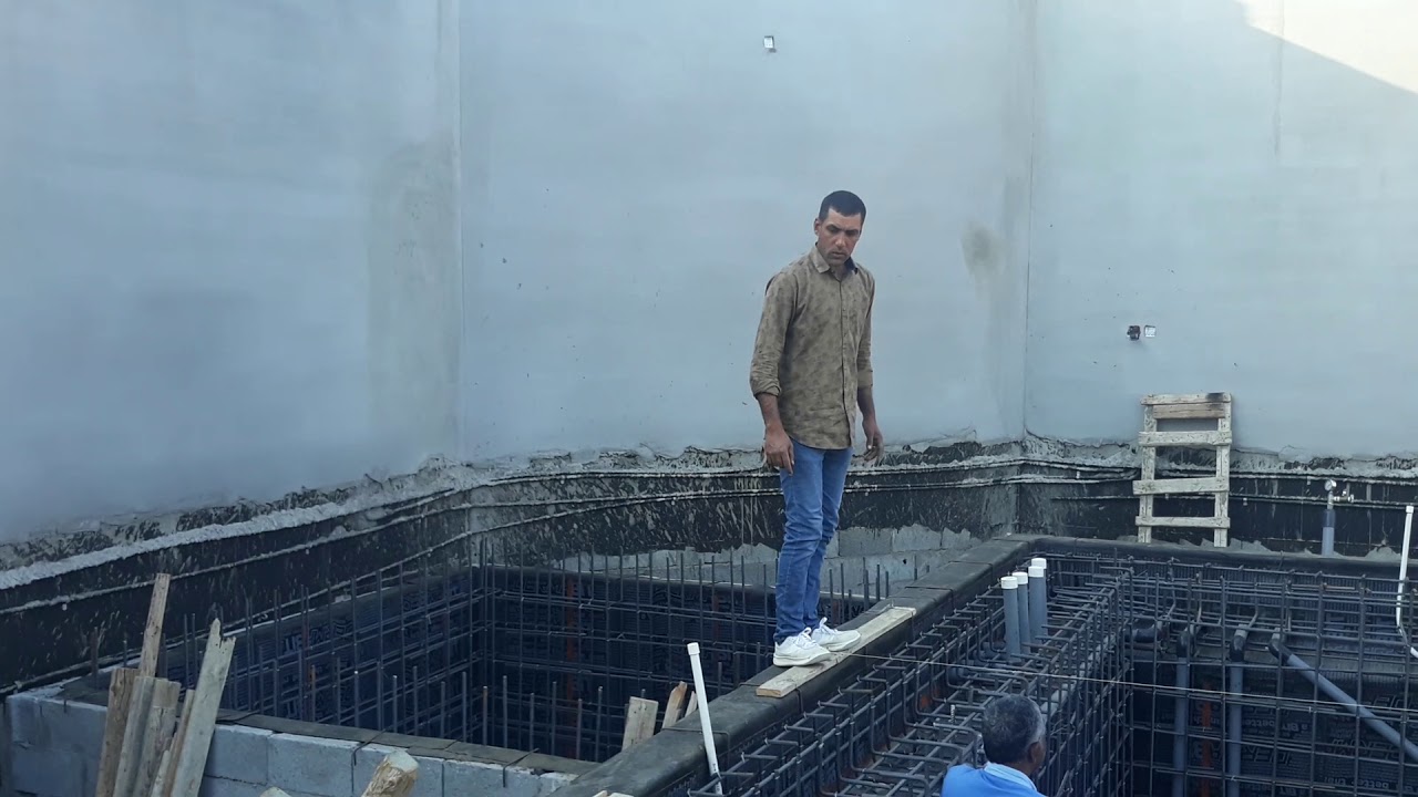 تسليح المسبح مع العازلArm the pool with insulation