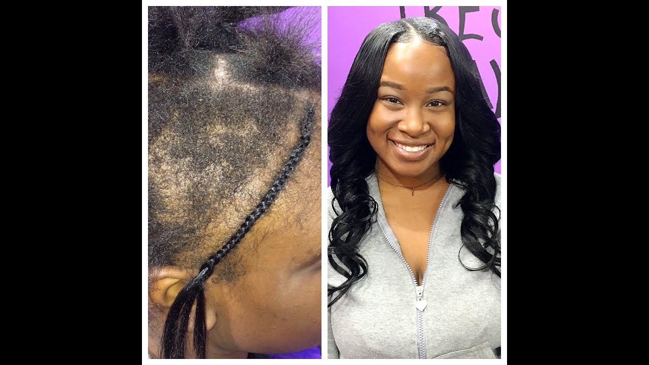 HAIR TRANSFORMATION FT. HEAT DAMAGED HAIR (TRADITIONAL SEWIN)