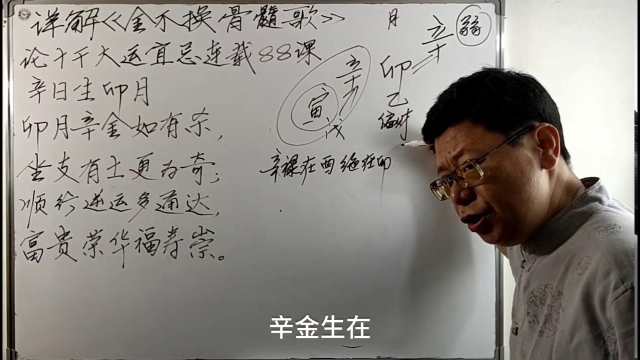 详解《金不换骨髓歌 》第88课，辛日生卯月
