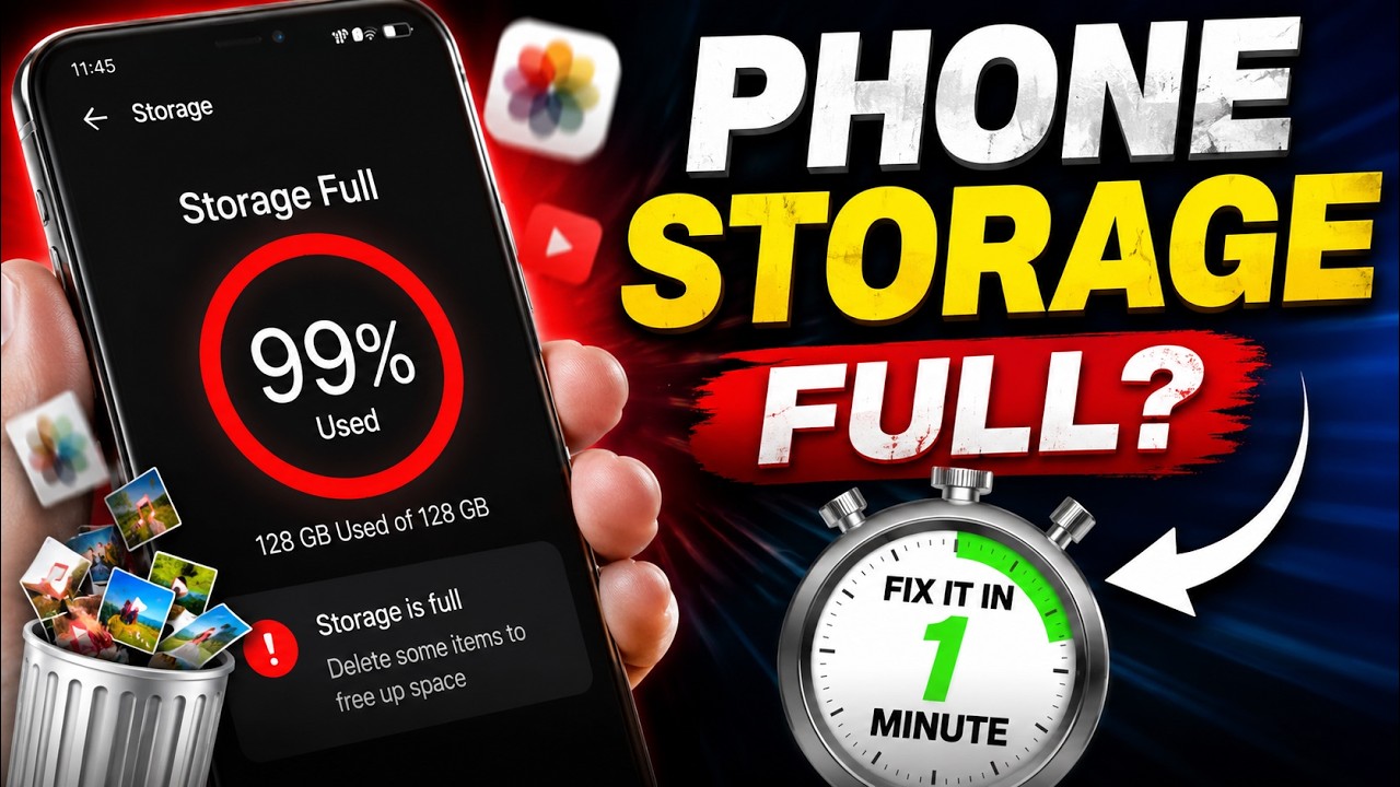 Phone Storage Full? Fix It in 1 Minute! 🚀 | Storage Full Warning? Do This NOW! 📱