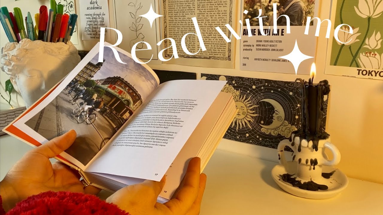 Benimle 30 dk kitap oku! Mum ışığı🕯, yağmur sesleri 🌧 Read with me 30 mins! Rain sounds, cozy ✨