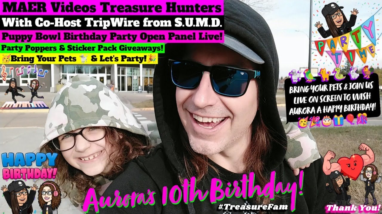 Aurora's Treasure Hunters Puppy Bowl Birthday! Co-Host @StraightUpMetalDetecting & You!
