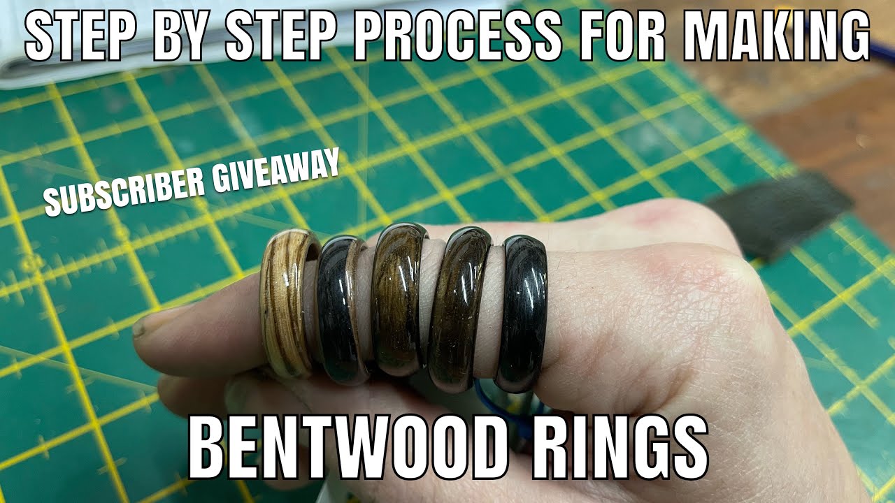 Step by step how to make a Bent wood ring( rings for my subscribers)