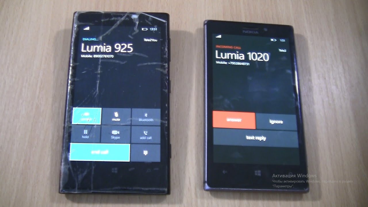 Incoming call & Outgoing call at the Same Time Nokia Lumia 920+Nokia Lumia 925