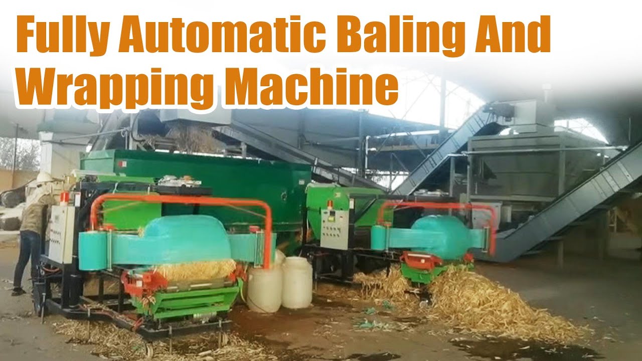Model 70 fully automatic silage baler machine with feeding | 70*70cm silage bale packing machine